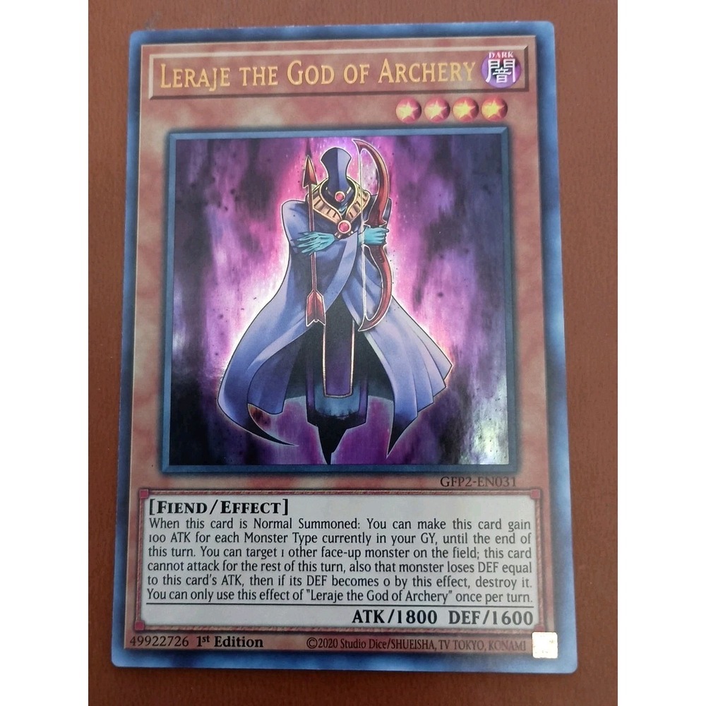 Yu-Gi-Oh! Leraje the God of Archery GFP2-EN031 Ultra Rare 1st Edition